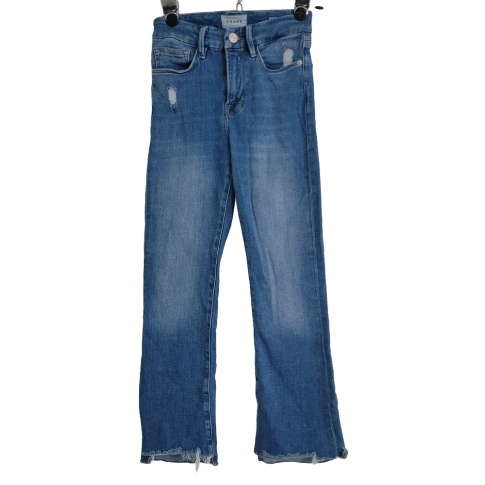 Frame Womens Jeans 24 Le Crop Mini Boot Distressed